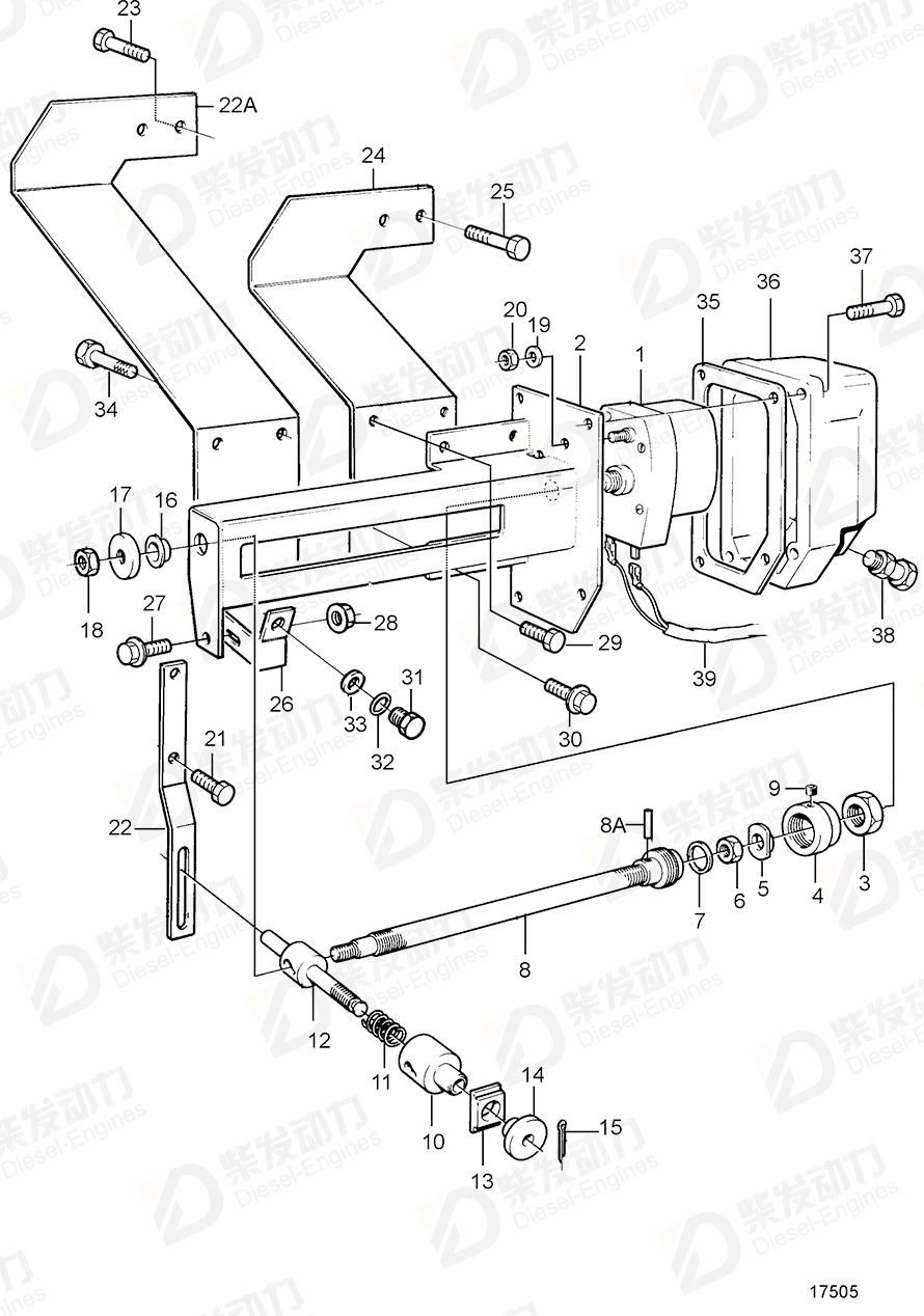 VOLVO Attaching plate 862283 Drawing